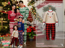 Sims 4 — Holiday Family Pj Set for toddler by WisteriaSims — TODDLER - BOYS & GIRLS Matching Pajamas for the whole