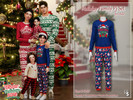Sims 4 — Holiday Family Pj Set for child by WisteriaSims — CHILD - BOYS & GIRLS Matching Pajamas for the whole Family