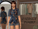 Sims 4 — OVERSIZE T-SHIRT FOR FEMALE STRIPED by kevseryesilyurt10 — oversize t-shirt