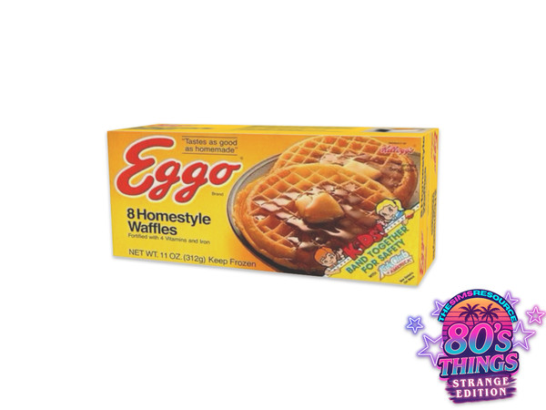 Sims 4 — Comiko Stranger Things Eggo Box TSR | Kitchen Room by Comiko — 80s Things Stranger Edition Set is base game