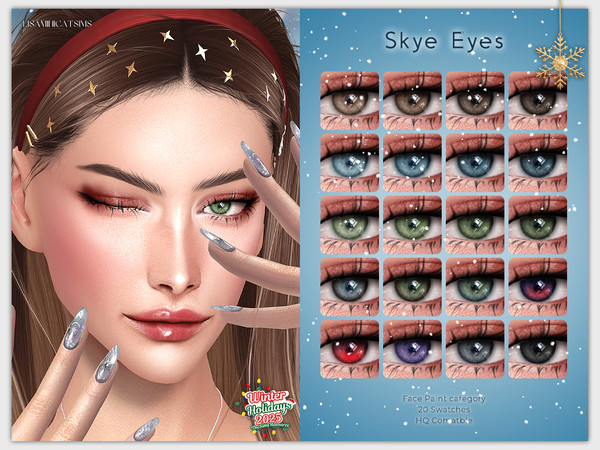 Sims 4 — LMCS Skye Eyes by VELYSEA — -Eyes category -HQ comatble -20 swatches