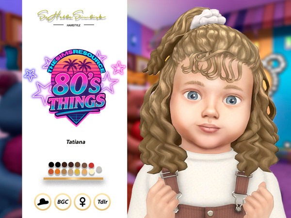 Sims 4 — Tatiana Hairstyle for Toddler by sehablasimlish — Hope you like it and enjoy it. Maxis Match