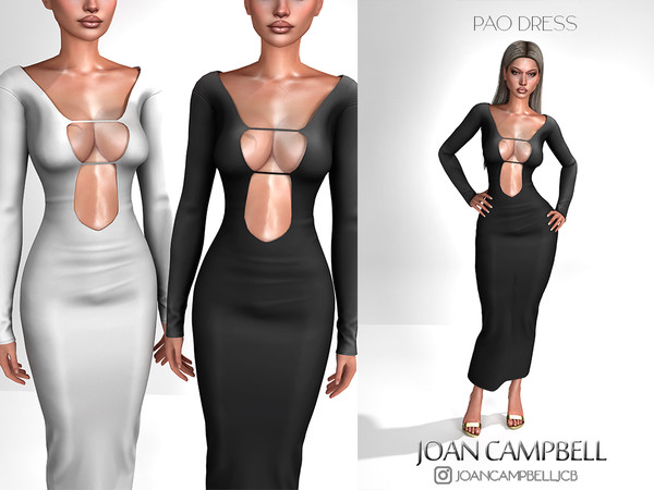 Sims 4 — PAO DRESS by Joan_Campbell_Beauty_ — 9 swatches Custom thumbnail Original mesh