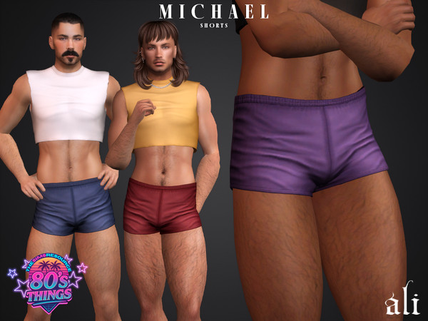 Sims 4 — 80's Things - MICHAEL shorts by ali1 — Shorts