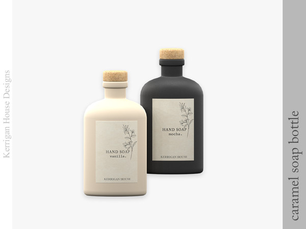 Sims 4 — Caramel Bottle by kerriganhouse — A minimalist bathroom decor set.