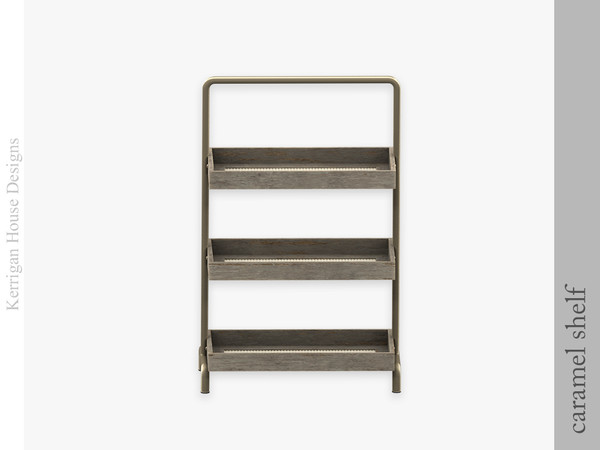 Sims 4 — Caramel Bathroom Shelf by kerriganhouse — A minimalist bathroom decor set.