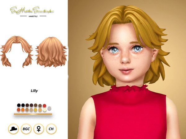 Sims 4 — Lilly Hairstyle for Children by sehablasimlish — Hope you like it and enjoy it. For Boys and Girls