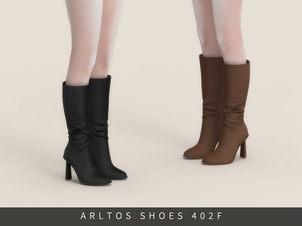 Sims 4 — Slouchy Boots by Arltos — 14 colors.