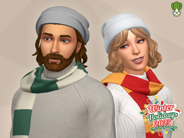 Sims 4 — Striped Pattern Wool Scarf - Female by kapakijo — Unisex wool scarf with striped pattern.