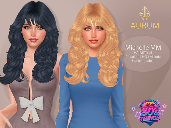 Sims 4 — Michelle - Long Layered Maxis Match Hair by Aurum — Michelle MM Hairstyle - a long, layered cut with soft waves