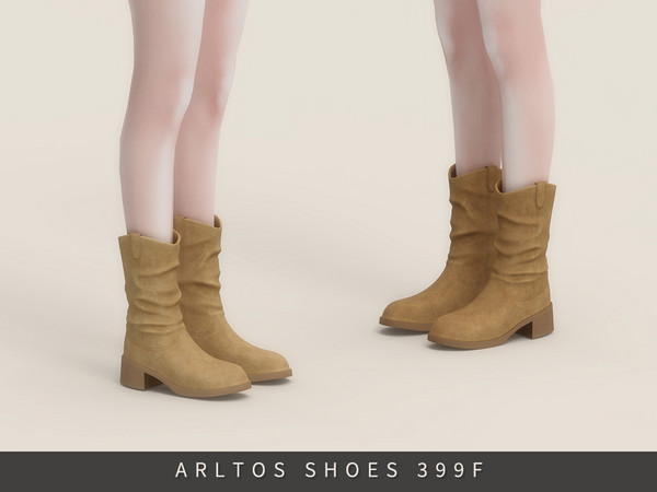 Sims 4 — Short suede boots Female by Arltos — 19 colors.