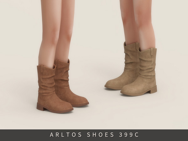 Sims 4 — Short suede boots Child by Arltos — 19 colors.