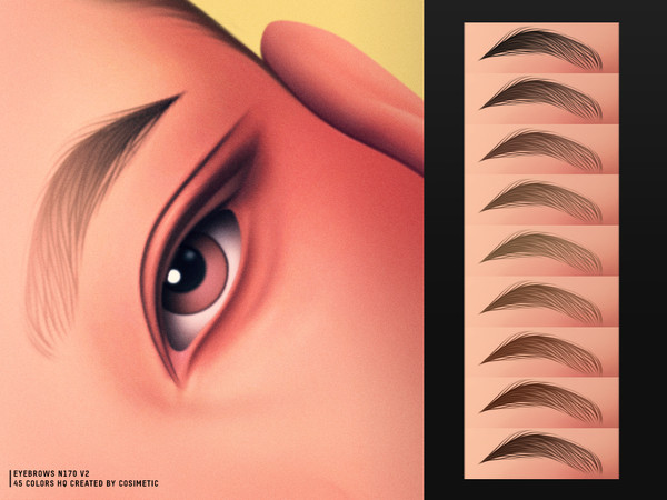 Sims 4 — Clean Lift Eyebrows N170 V2 by cosimetic — Clean Lift Eyebrows N170 V2 maintain the lifted structure with