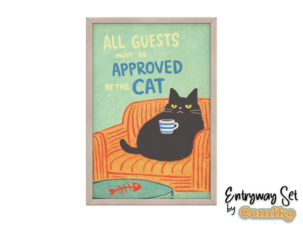 Sims 4 — Comiko Entryway Painting | Entryway Room by Comiko — Part 1 - Entryway Set is base game compatible and consist