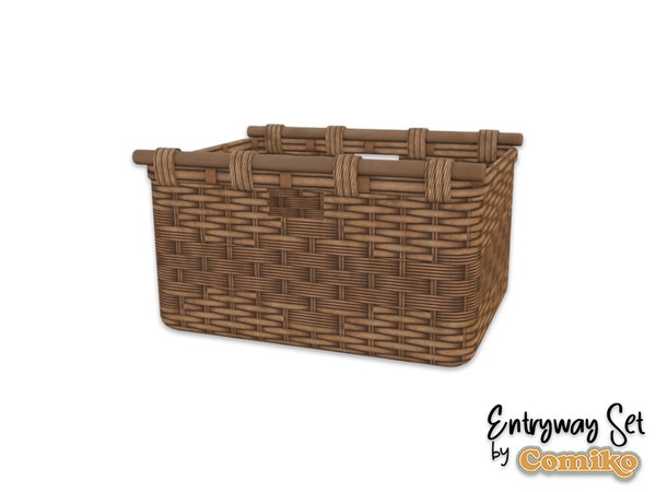 Sims 4 — Comiko Entryway Wicker Box v2 | Entryway Room by Comiko — Part 1 - Entryway Set is base game compatible and