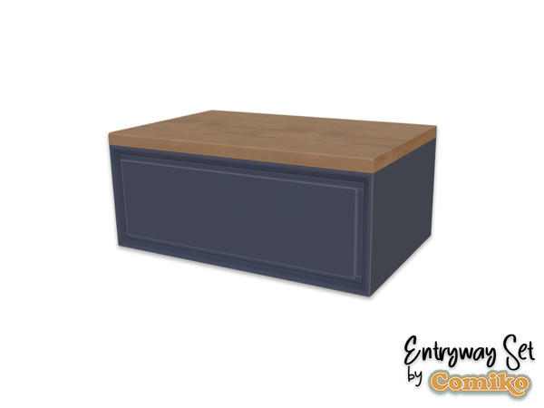 Sims 4 — Comiko Entryway Bottom Cabinet V2 | Entryway Room by Comiko — Part 4 - Entryway Set is base game compatible and