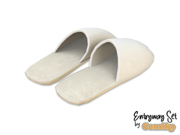 Sims 4 — Comiko Entryway Slippers | Entryway Room by Comiko — Part 4 - Entryway Set is base game compatible and consist