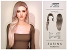 Sims 4 — Zarina - Style 2 (Hairstyle) by Ade_Darma — Zarina Hairstyle - Style 2 New Hair Mesh