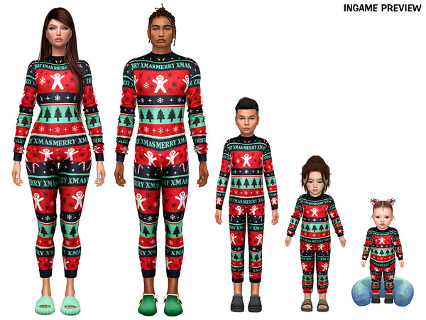 Sims 4 — DAPHS - Dog Sweater (Large) S334 - Patreon by Daph's — New Year Gift Family Matching Outfit Set. A festive New