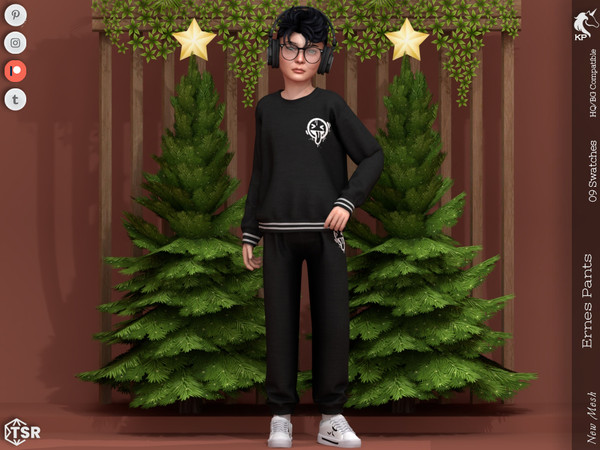 Sims 4 — Ernes Pants- Child by KaTPurpura — Solid color athletic pants for boys