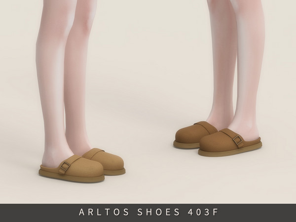 Sims 4 — Suede clogs Female by Arltos — 8 colors.