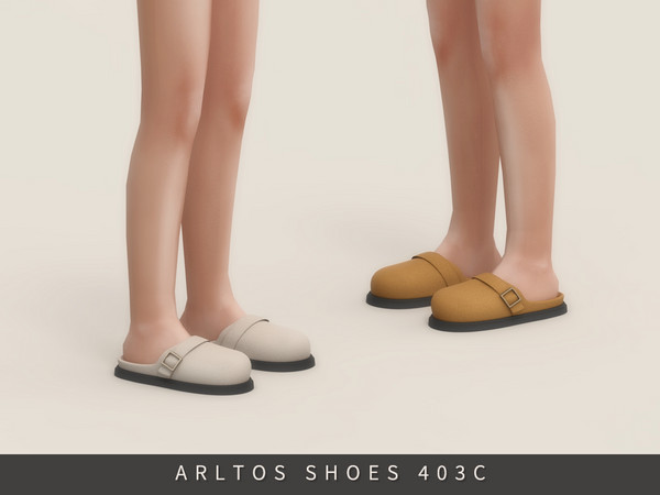 Sims 4 — Suede clogs Child by Arltos — 8 colors.