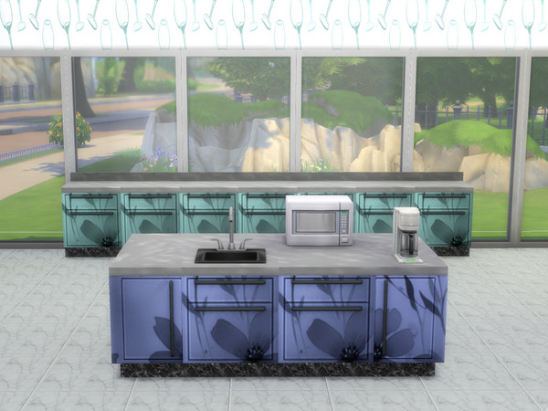Sims 4 — Cleyne Counter Style 1 Flowers by CarineKitana — Cleyne Counter Style 1 Flowers - Practicality, color, and