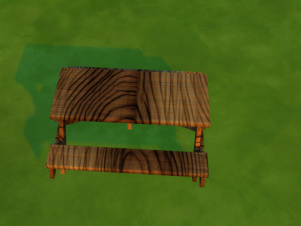 Sims 4 — Enzo&Deidre Camper Picnic Table4 by CarineKitana — Enzo&Deidre Camper Picnic Table4 - 3 Tips Wood
