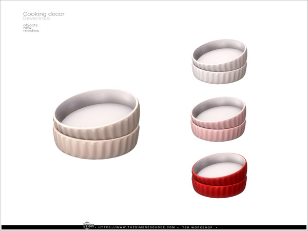 Sims 4 — Cooking decor - baking tins by Severinka_ — Cooking decor set for kitchen decoration. Part 3 - 8 items: