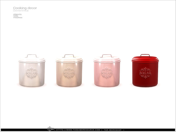 Sims 4 — Cooking decor - jar sugar by Severinka_ — Cooking decor set for kitchen decoration. Part 3 - 8 items: