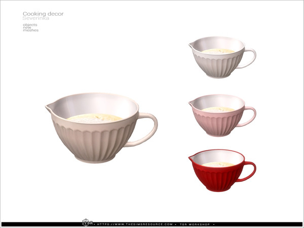Sims 4 — Cooking decor - mixing bowl by Severinka_ — Cooking decor set for kitchen decoration. Part 3 - 8 items:
