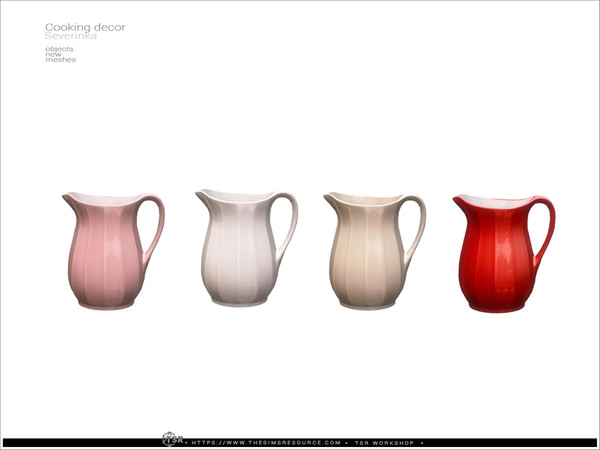 Sims 4 — Cooking decor - pitcher by Severinka_ — Cooking decor set for kitchen decoration. Part 3 - 8 items: