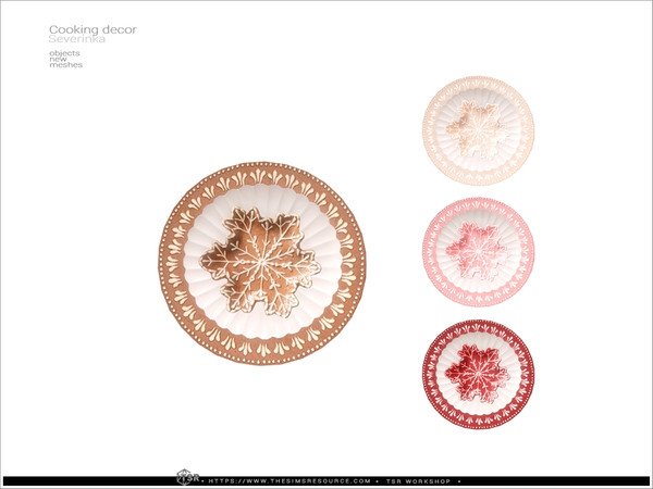 Sims 4 — Cooking decor - tableware by Severinka_ — Cooking decor set for kitchen decoration. Part 3 - 8 items: