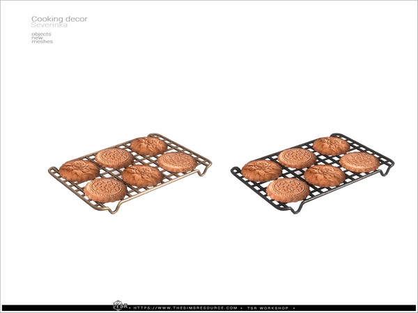 Sims 4 — Cooking decor - cookies baking tray by Severinka_ — Cooking decor set for kitchen decoration. Part 3 - 8 items: