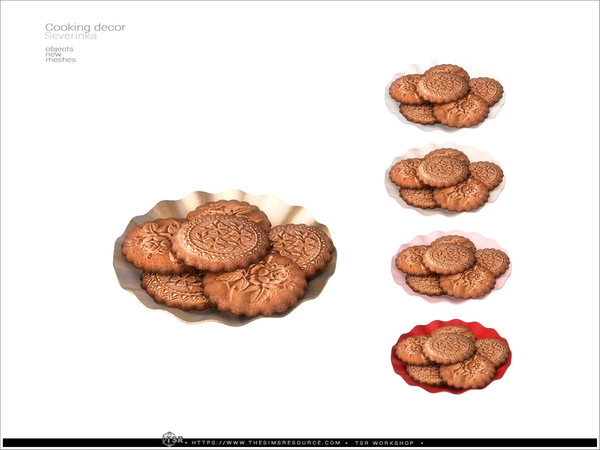 Sims 4 — Cooking decor - vintage cookies by Severinka_ — Cooking decor set for kitchen decoration. Part 3 - 8 items: