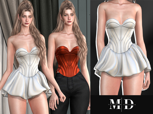 Sims 4 — DRESS OLIVIA - MYDARLING20 by Mydarling20 — Outfit Information Age Groups: Teens, Young Adults, Adults, Elders