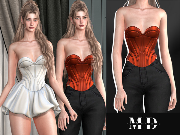 Sims 4 — TOP OLIVIA - MYDARLING20 by Mydarling20 — Outfit Information Age Groups: Teens, Young Adults, Adults, Elders