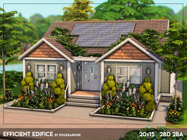 Sims 4 — Efficient Edifice (NO CC) by xogerardine — Do you remember this cute starter house from The Sims 2 Ikea Stuff