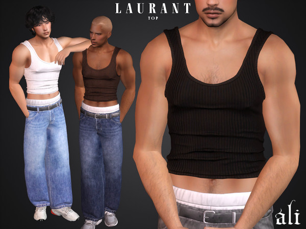 Sims 4 — LAURANT top by ali1 — Ribbed Tank Top