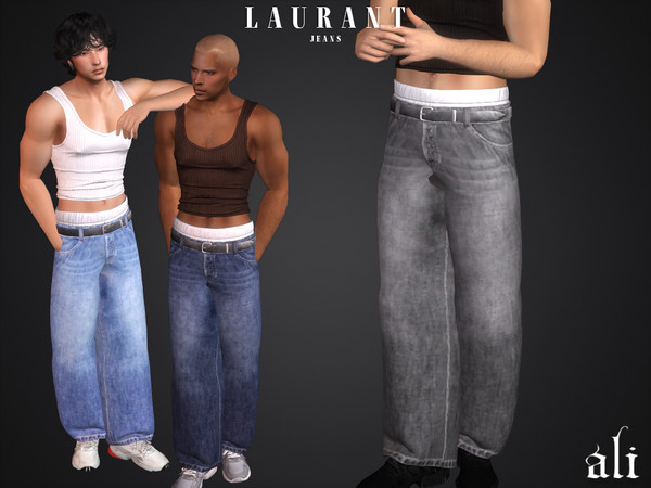 Sims 4 — LAURANT jeans by ali1 — Jeans wth a Belt
