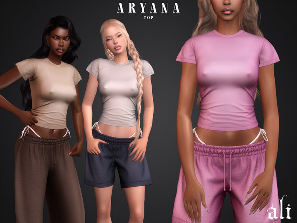 Sims 4 — ARYANA top by ali1 — T-Shirt