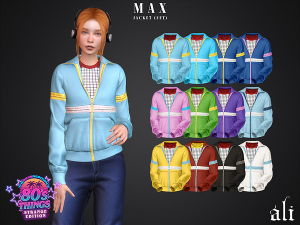 Sims 4 — 80's Things - MAX jacket by ali1 — 80s Jacket inspired by Max Mayfield