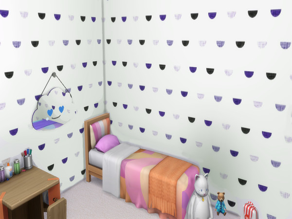 Sims 4 — Half Moon Walls by lavilikesims — A set of 2 papers ft. moons, 4 colours each