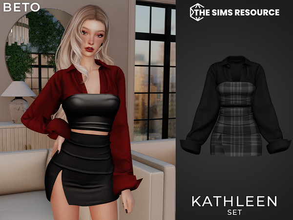 Sims 4 — By Beto - Kathleen (Skirt) by Beto_ae0 — A slightly gothic and alternative dress for girls, enjoy it!