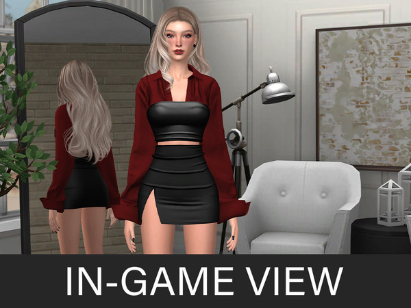 Sims 4 — By Beto - Kathleen (Top) by Beto_ae0 — A slightly gothic and alternative dress for girls, enjoy it!