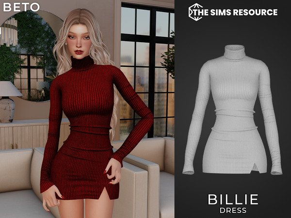 Sims 4 — Billie (Dress) by Beto_ae0 — Casual and short dress, enjoy it