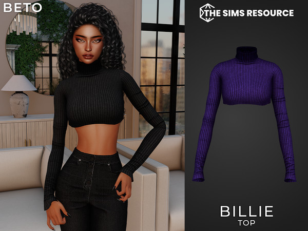 Sims 4 — Billie (Top) by Beto_ae0 — Casual and sexy blouse, enjoy it