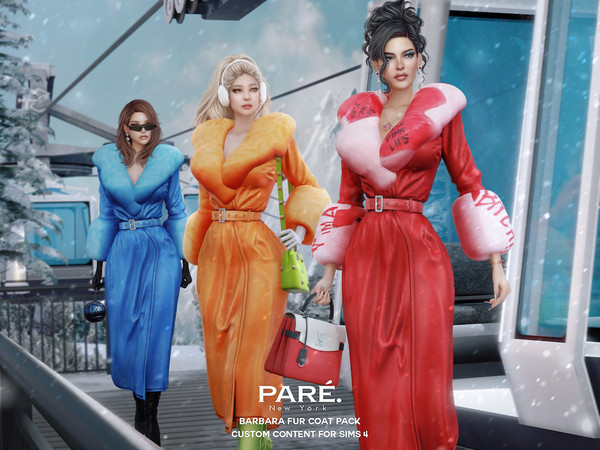 Sims 4 — PARE - Barbara Fur Coat by VentaStudio — Barbara Fur Coat