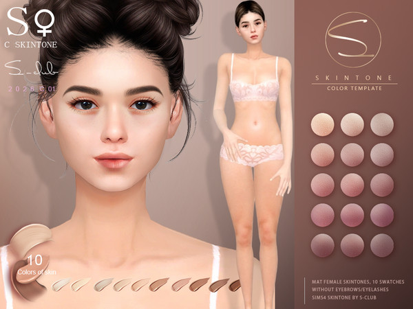Sims 4 — S-CLUB_0126_female skintones by S-Club — female skintones hope you like, thank you!