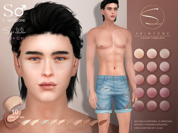 Sims 4 — S-CLUB_0126_male skintones by S-Club — male skintones hope you like, thank you.